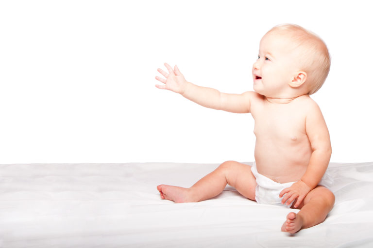 Baby reaching out